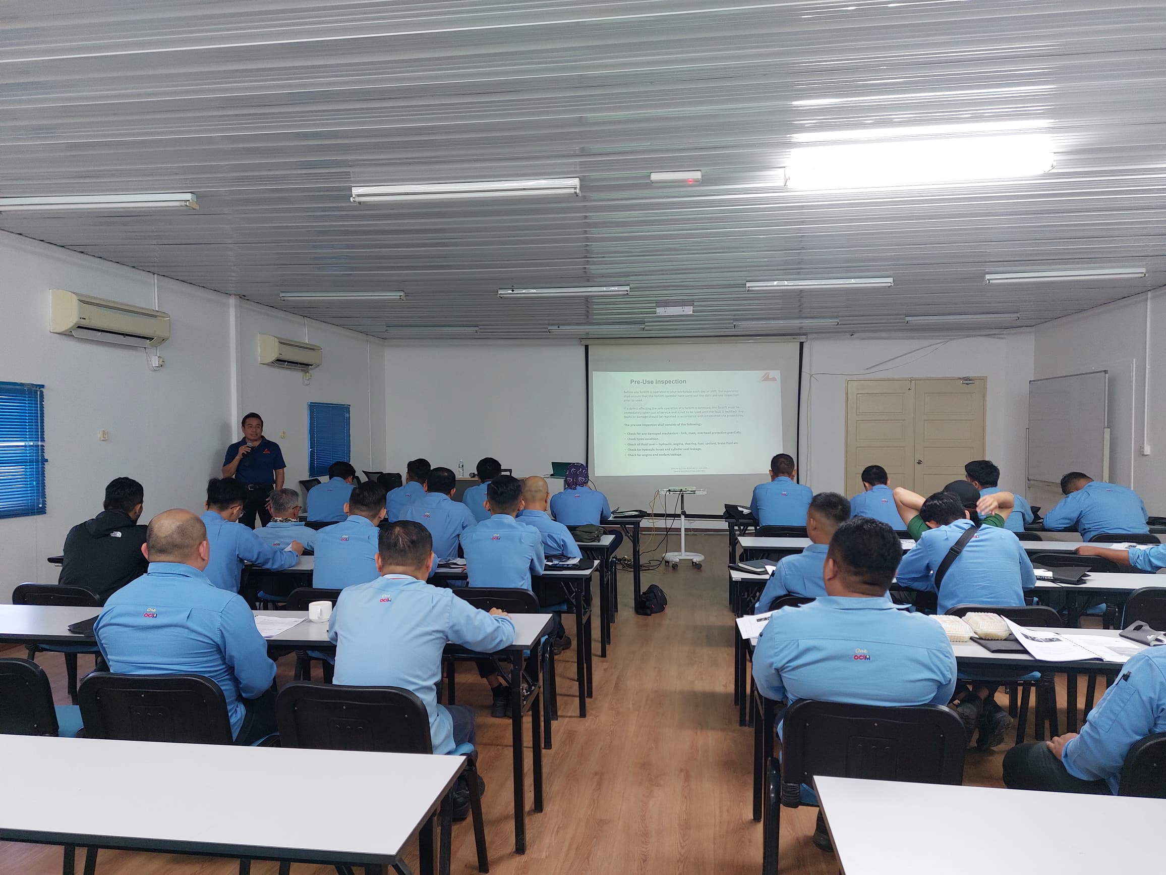 Provision of training being Forklift Driving Safety with OCIM Sdn Bhd