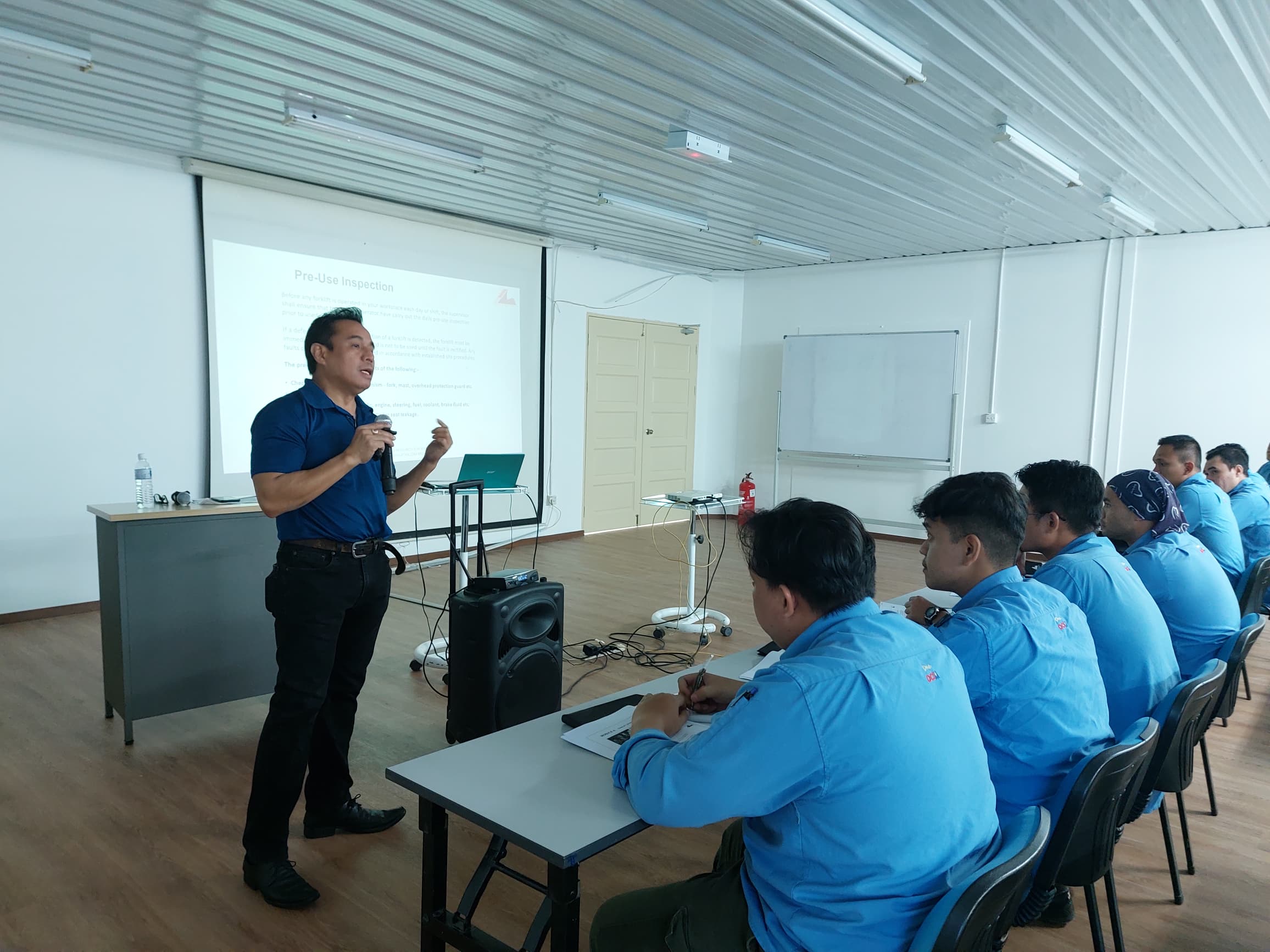 Provision of training being Forklift Driving Safety with OCIM Sdn Bhd